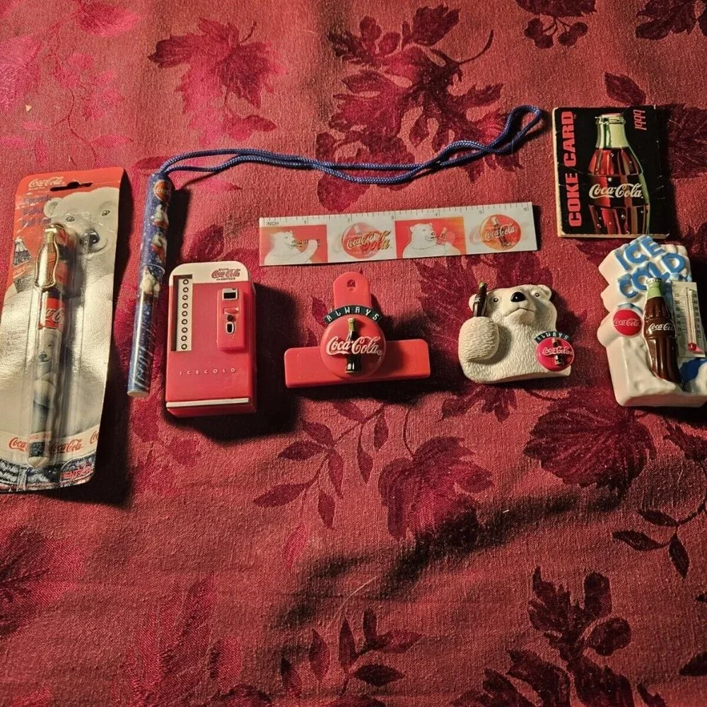 Vintage 90's Coca Cola Collectors Bundle, Set of Eight Items!